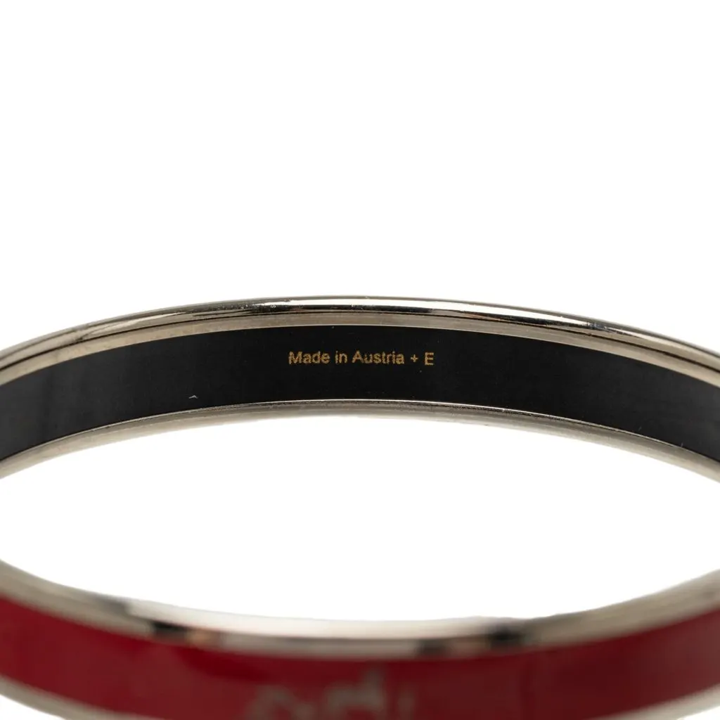 Hermès Narrow Enamel Calech Bangle 65 Red Very good - Box View