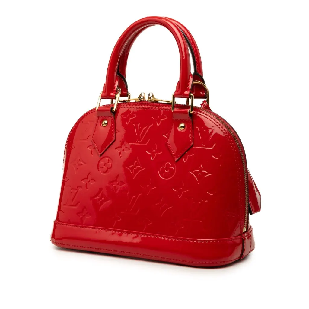 Louis Vuitton Monogram Vernis Alma BB Red Leather Very good - Back View