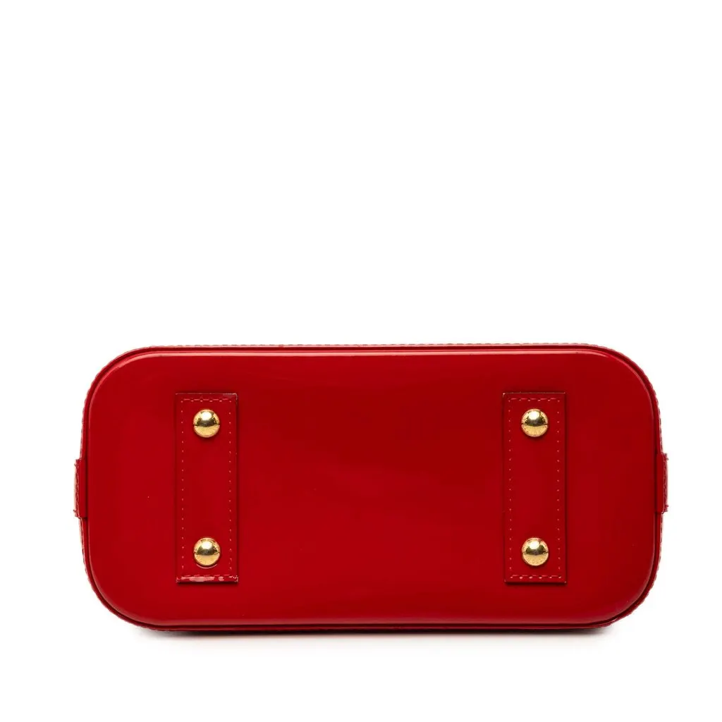 Louis Vuitton Monogram Vernis Alma BB Red Leather Very good - Inside View