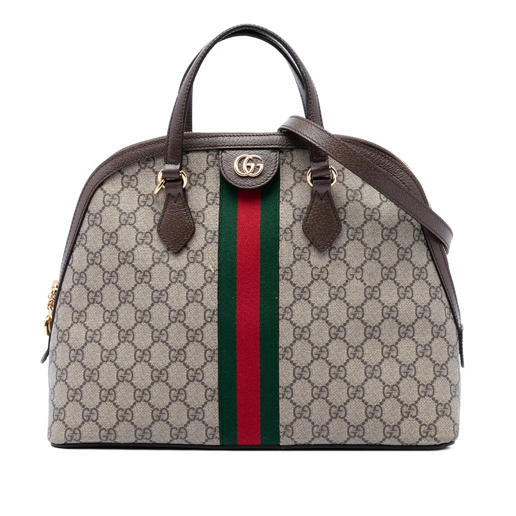 Gucci Medium GG Supreme Ophidia Web Satchel
