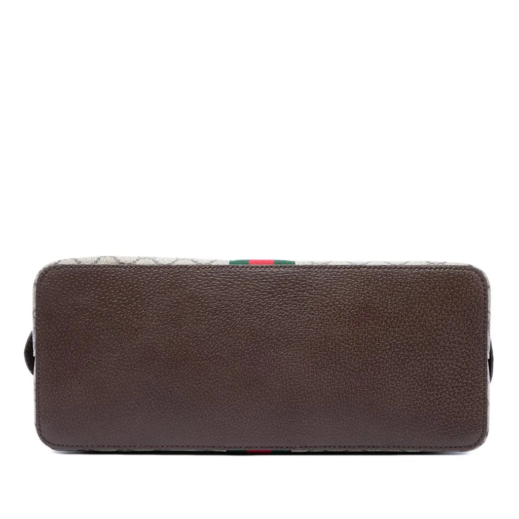 Gucci Medium GG Supreme Ophidia Web Satchel Beige Canvas Very good - Inside View