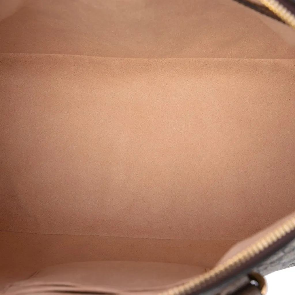 Gucci Medium GG Supreme Ophidia Web Satchel Beige Canvas Very good - Model View