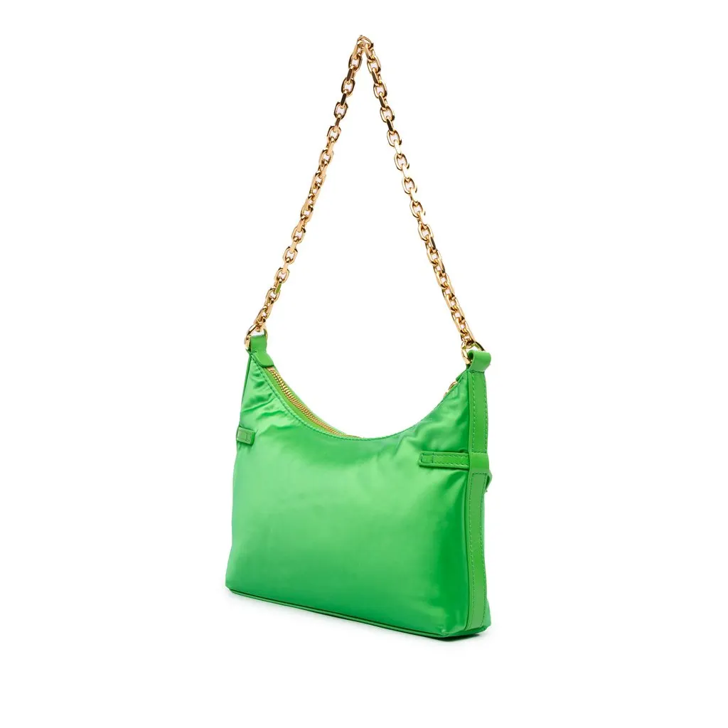Givenchy Small Satin Voyou Party Shoulder Bag Green Very good - Back View
