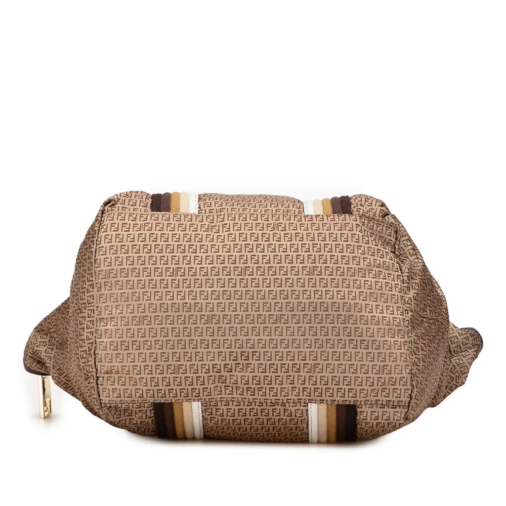 Fendi Micro Zucchino Nylon Tote Brown Good - Inside View