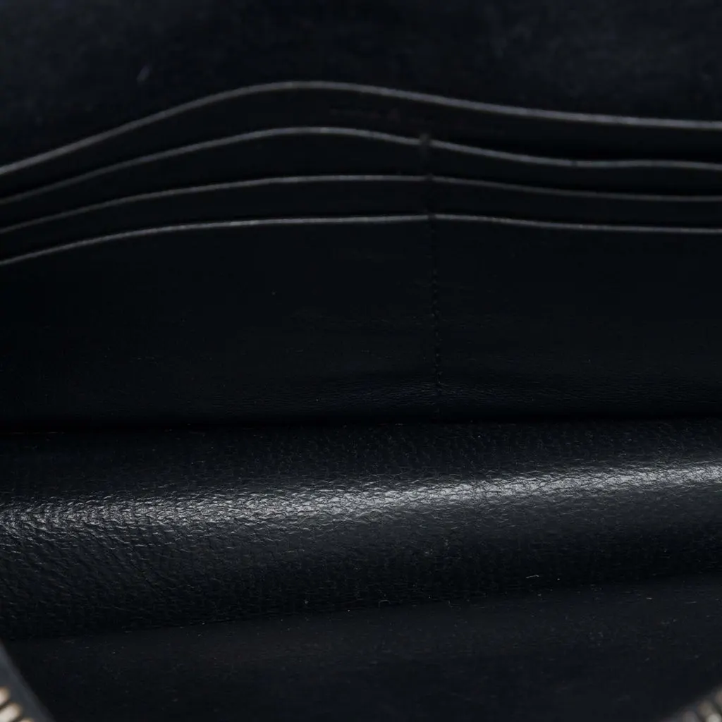 Saint Laurent Metallic Suede Monogram Kate Tassel Wallet on Chain Silver Leather Very good - Model View
