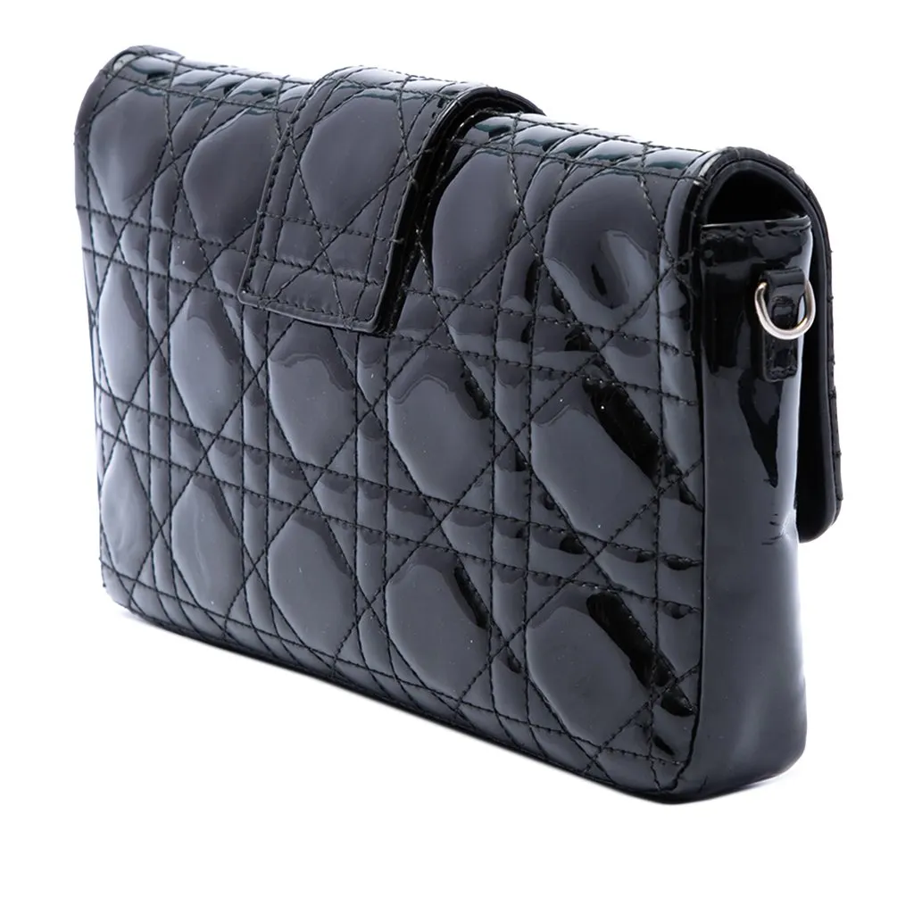 Dior Patent Cannage Miss Dior Promenade Crossbody Black Leather Very good - Back View