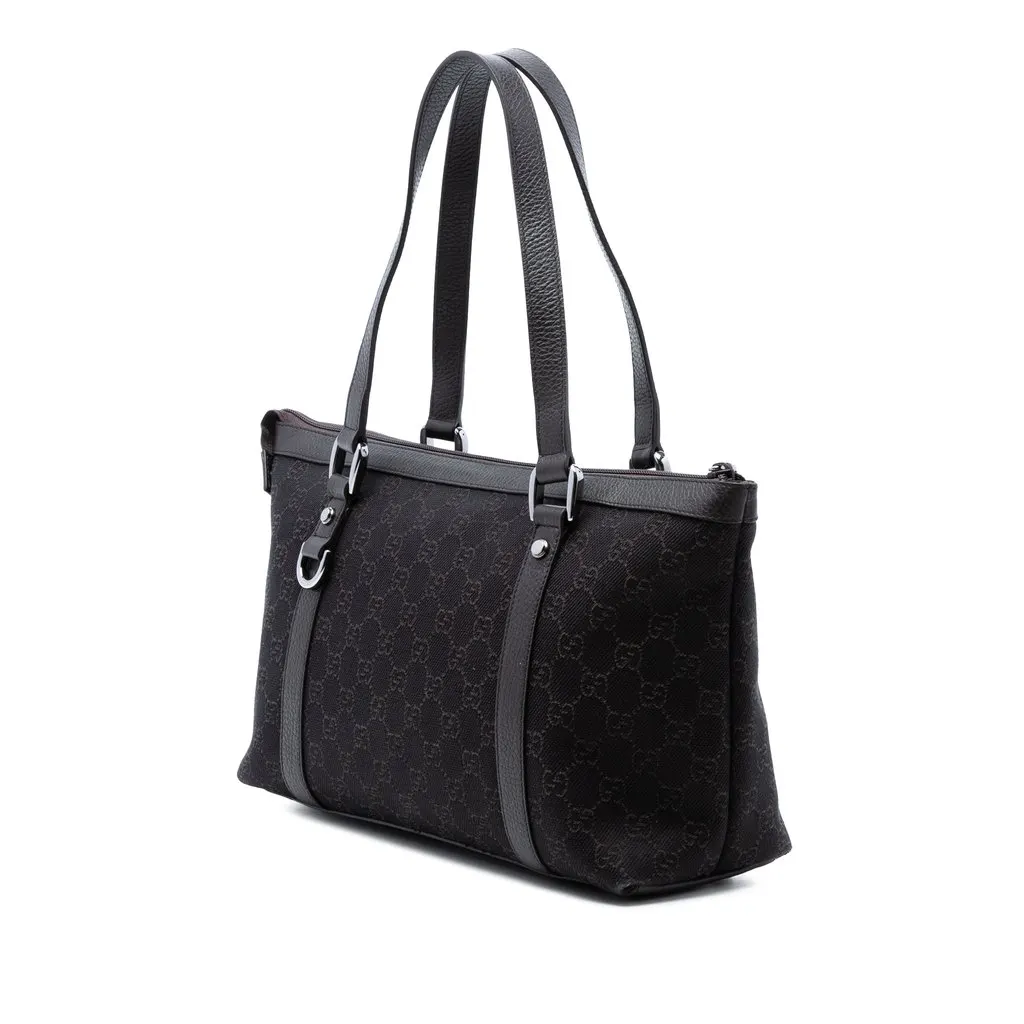 Gucci GG Denim Abbey D Ring Tote Brown Very good - Back View