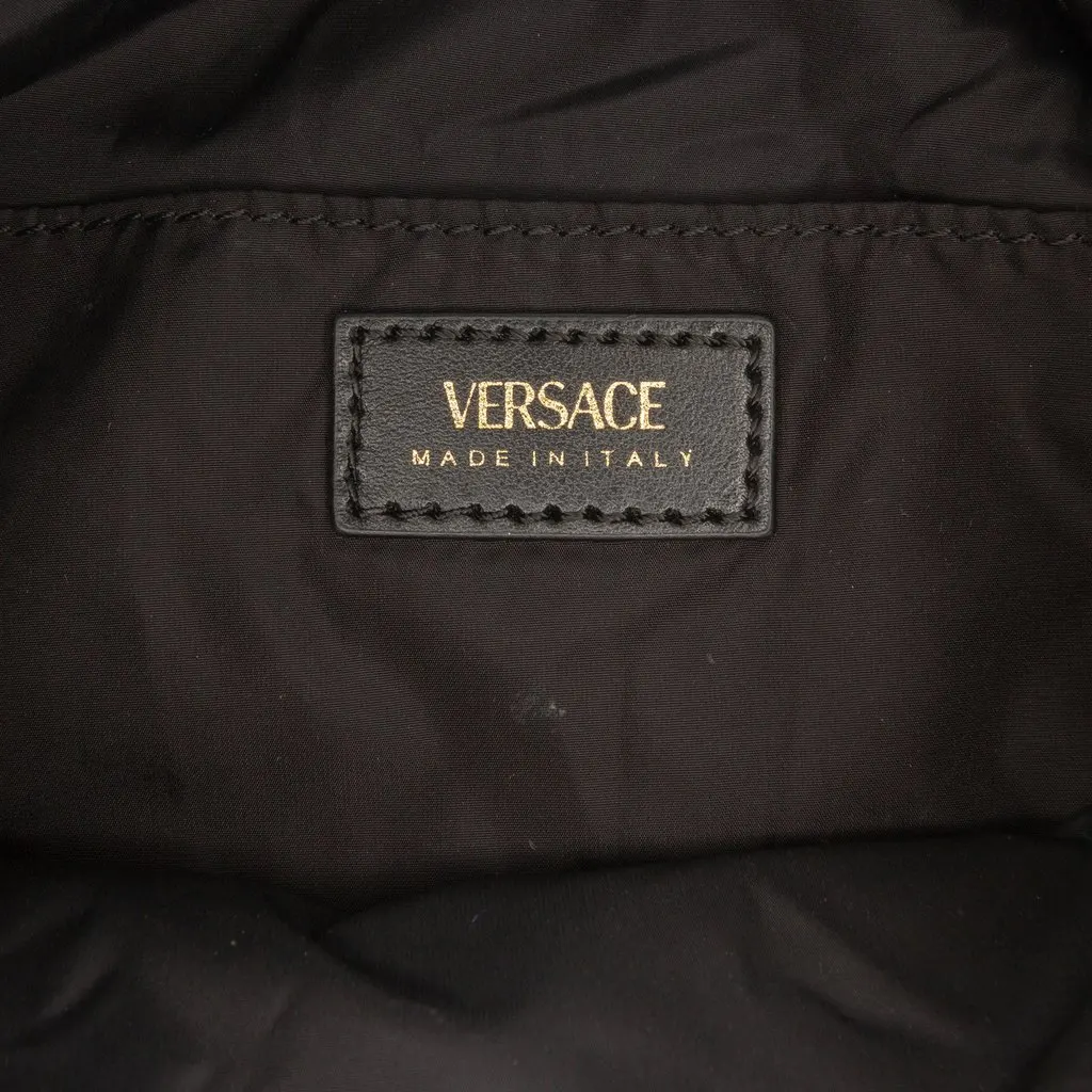 Versace Nylon Tribute La Medusa Chain Satchel Black Very good - Box View