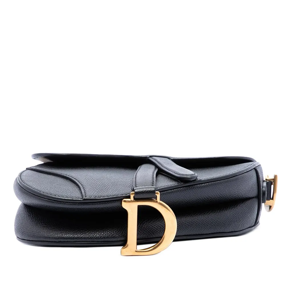 Dior Mini Grained Calfskin Saddle Black Leather Very good - Inside View