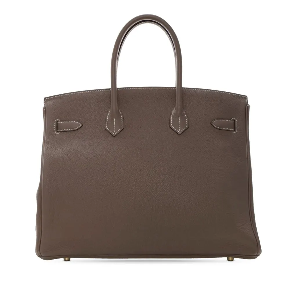 Hermès Togo Birkin Retourne 35 Brown Leather Very good - Back View