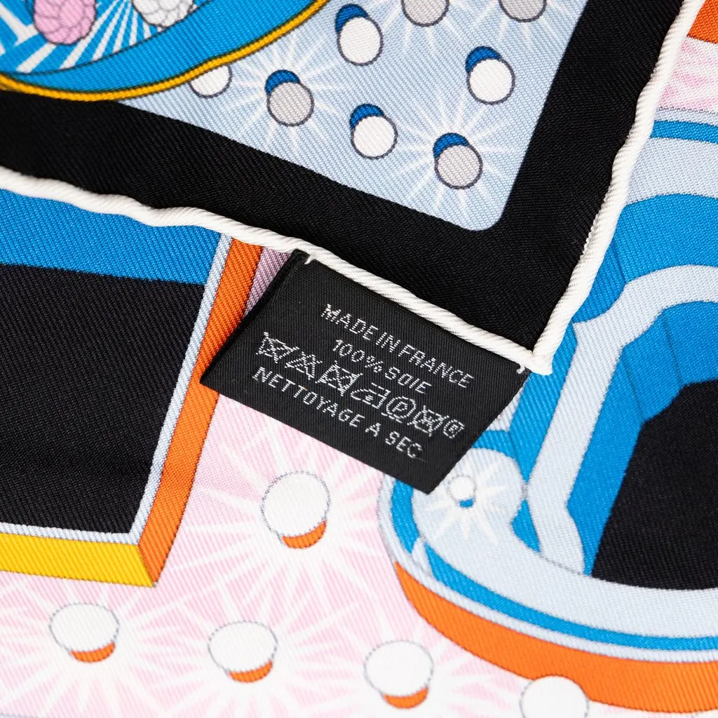 Hermès Electrique Silk Scarf 45 MultiColor Silk Never worn - Back View