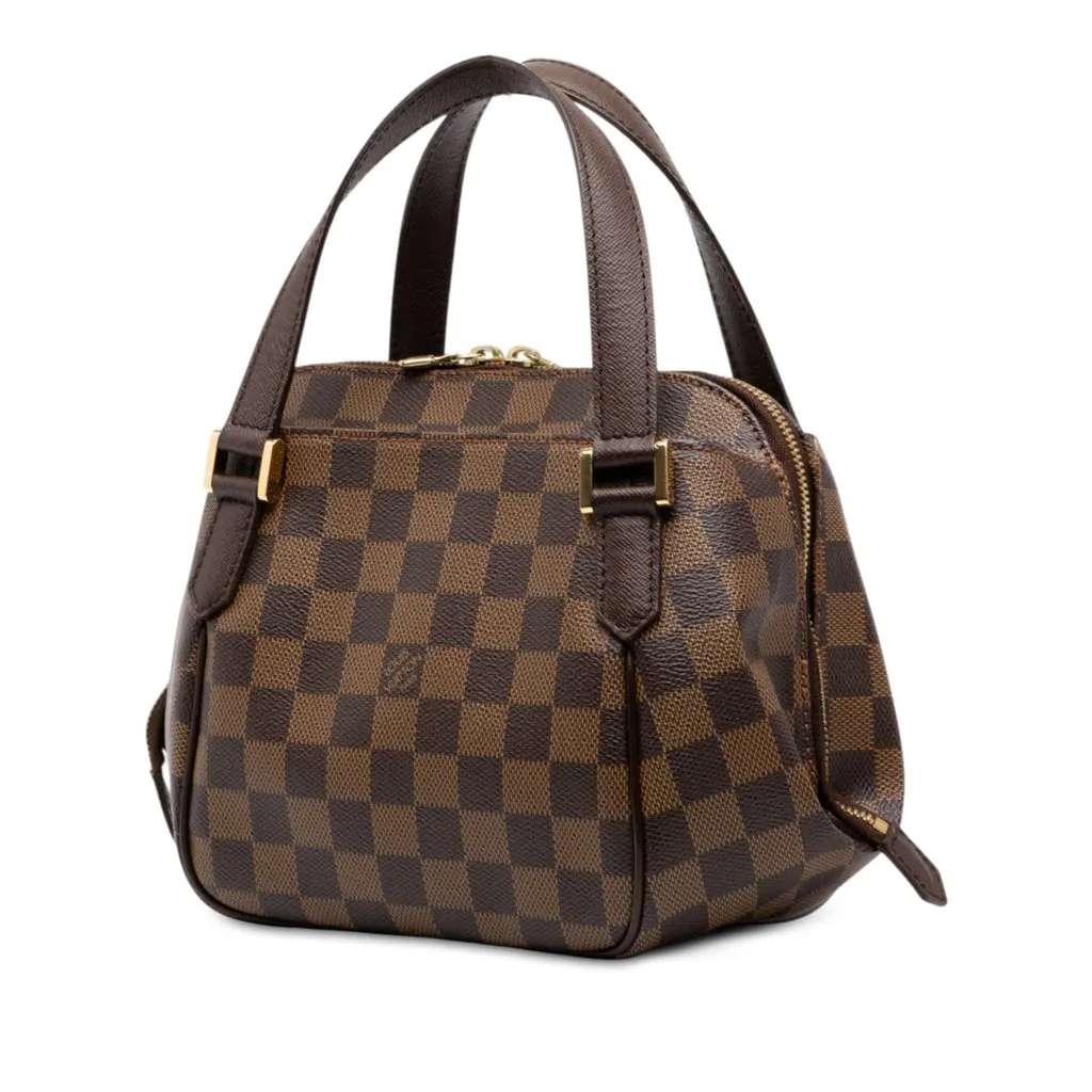Louis Vuitton Damier Ebene Belem PM Brown Canvas Good - Back View