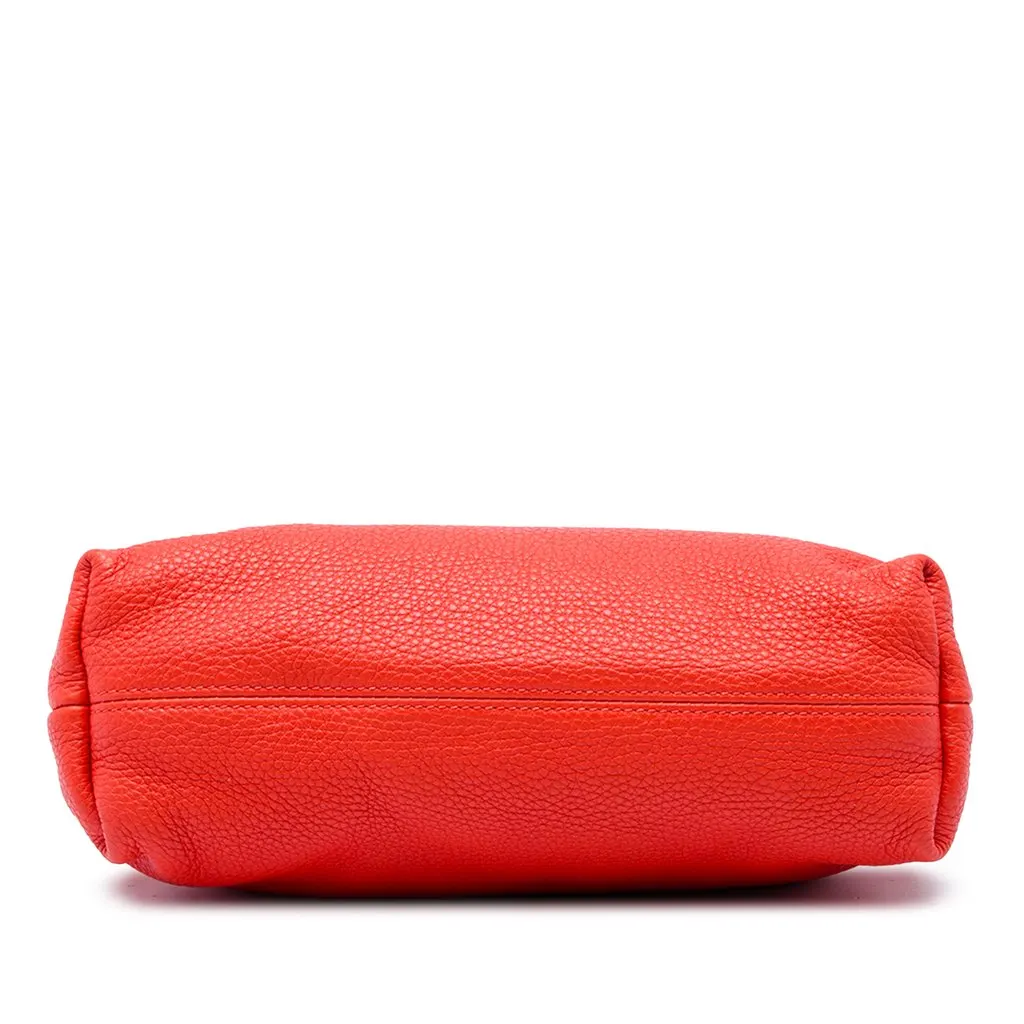 Burberry Leather The Petal Clutch With Strap Red Leather Very good - Inside View
