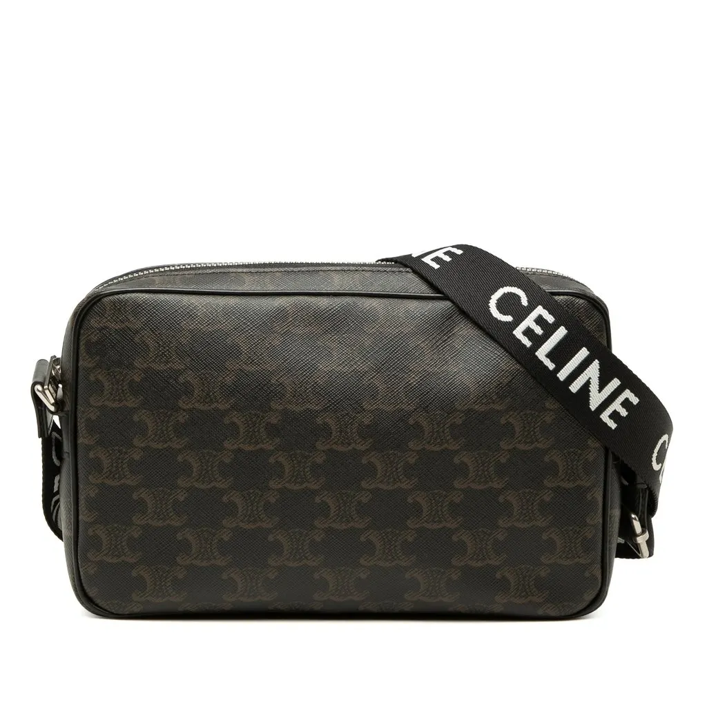 Celine Medium Triomphe Coated Canvas Messenger Bag