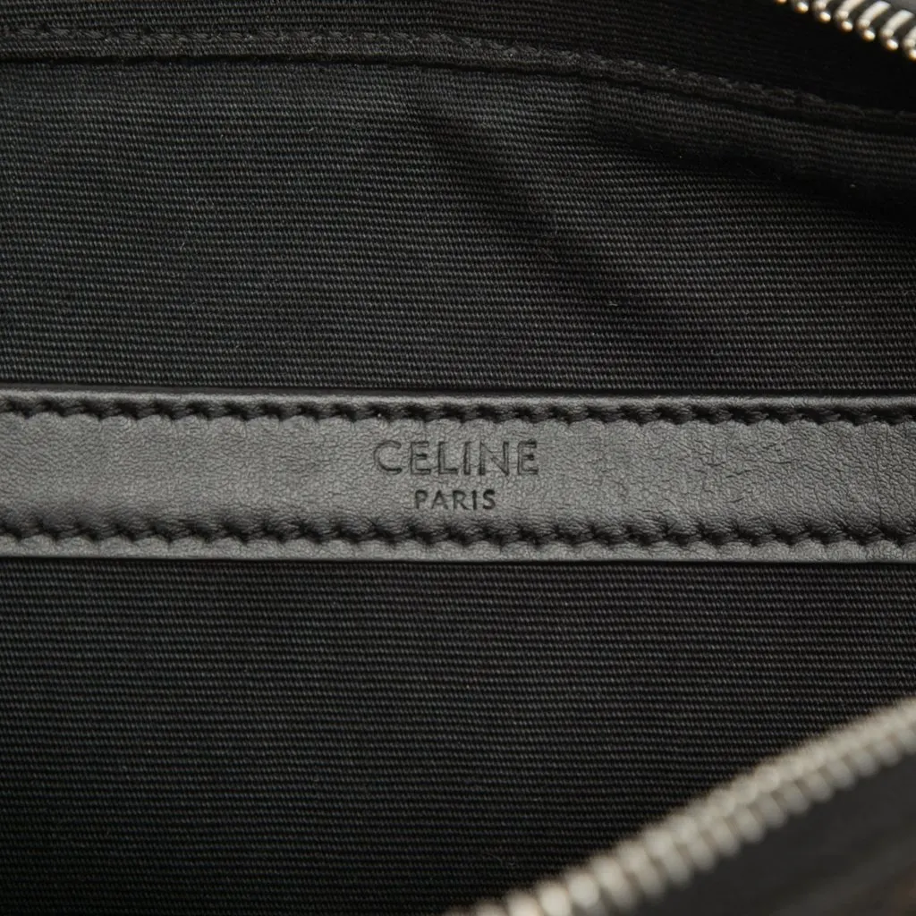 Celine Medium Triomphe Coated Canvas Messenger Bag Black Very good - Box View