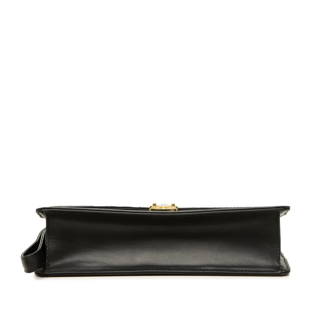 Versace Leather Medusa Sunburst Clutch Black Leather Good - Inside View