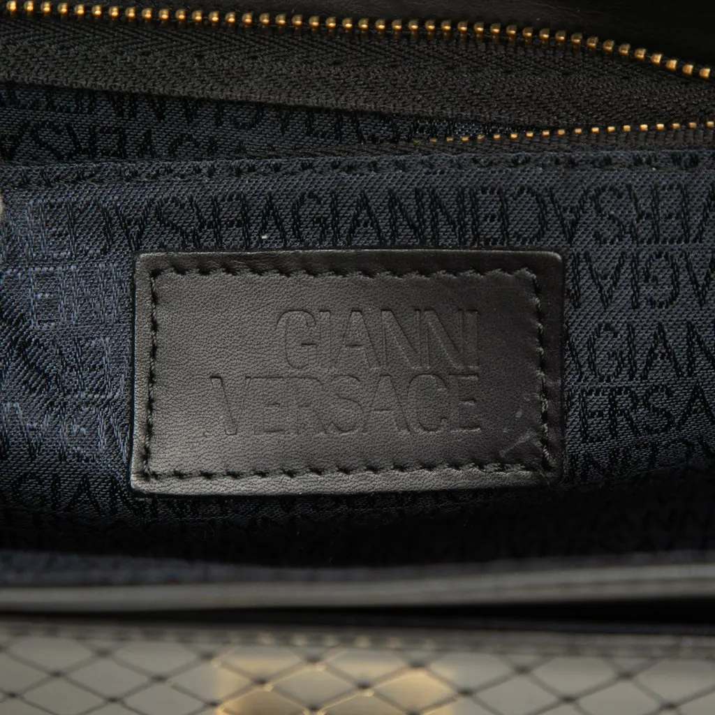 Versace Leather Medusa Sunburst Clutch Black Leather Good - Box View