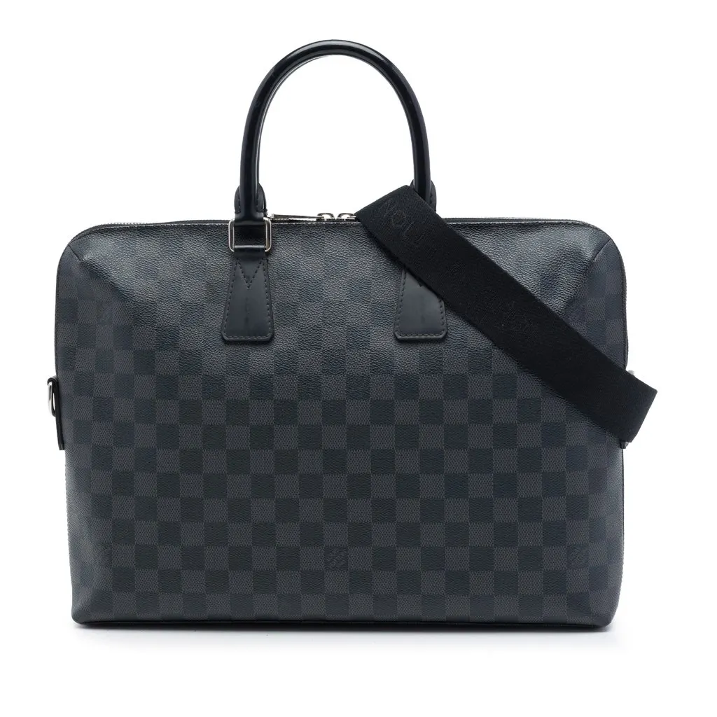 Louis Vuitton Damier Graphite Porte Documents Jour Black Canvas Very good - Front View