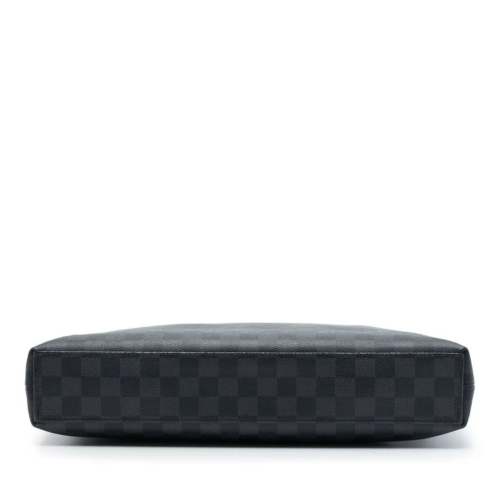 Louis Vuitton Damier Graphite Porte Documents Jour Black Canvas Very good - Inside View