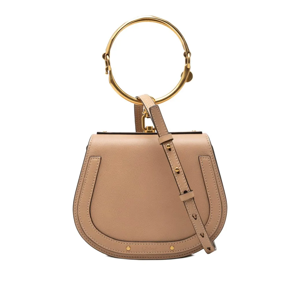 Chloé Small Leather Nile Bracelet Satchel Beige Leather Very good - Front View