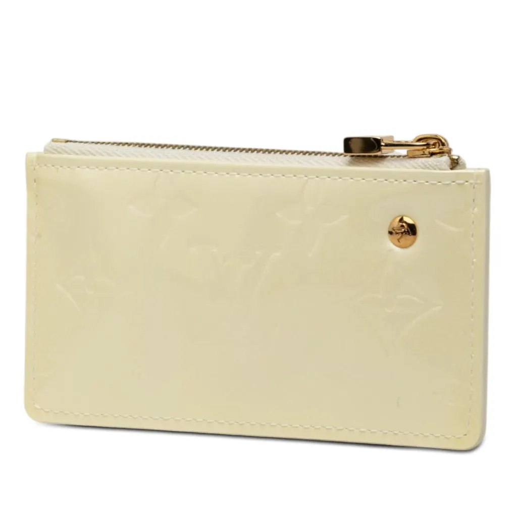 Louis Vuitton Monogram Vernis Pochette Cles White Leather Very good - Back View