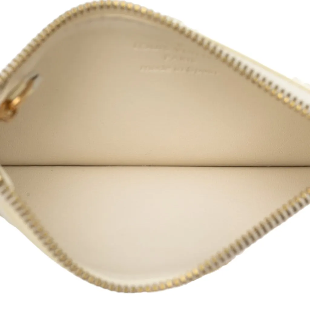 Louis Vuitton Monogram Vernis Pochette Cles White Leather Very good - Model View