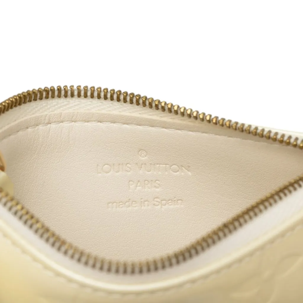 Louis Vuitton Monogram Vernis Pochette Cles White Leather Very good - Box View