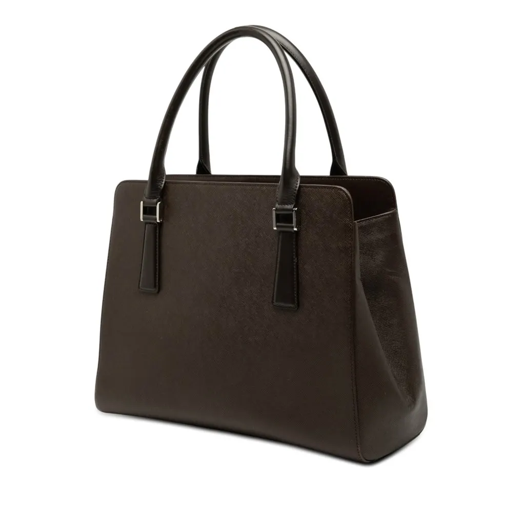Burberry Leather Handbag Brown Leather Very good - Back View