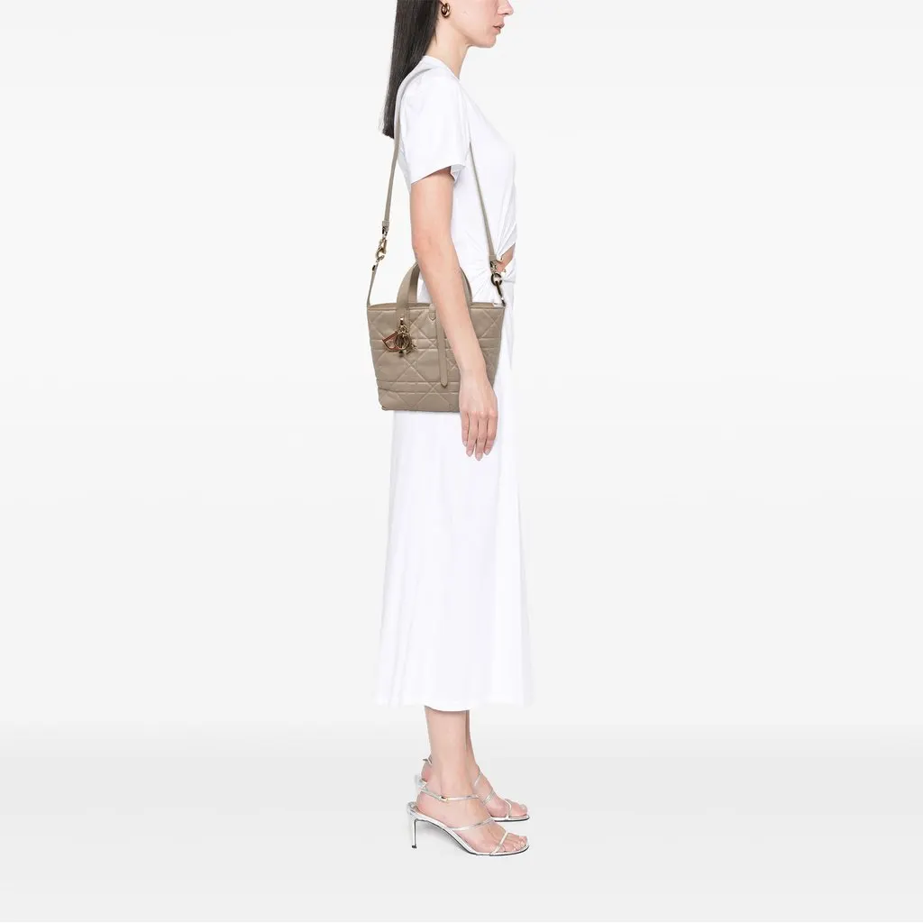 Dior Small Calfskin Macrocannage Toujours Satchel Beige Leather Very good - Box View