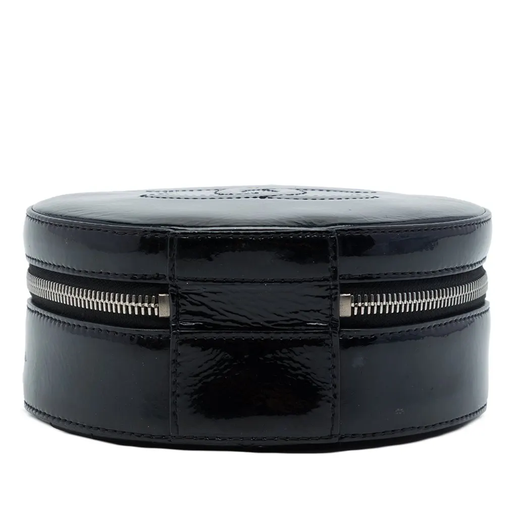 Chanel Patent Leather Round As Earth Crossbody Black Leather Very good - Inside View