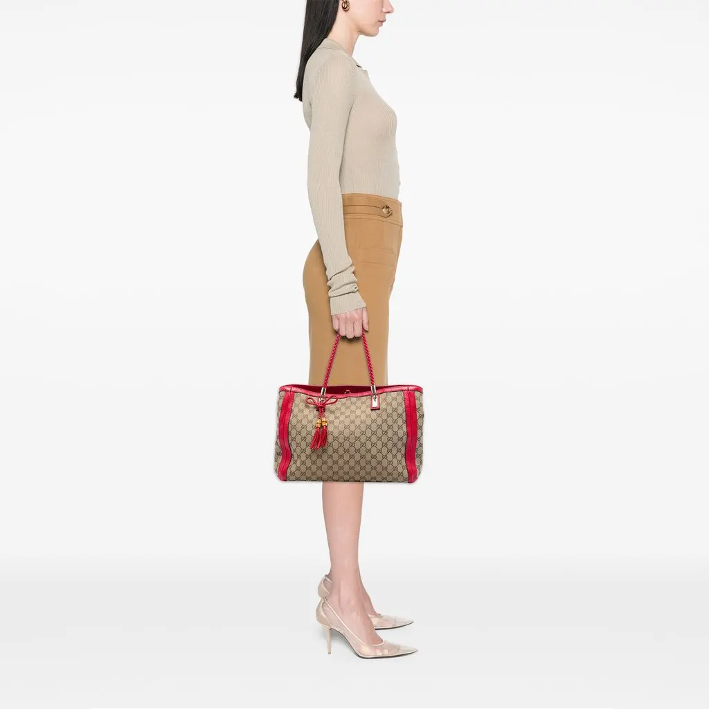 Gucci GG Canvas Bella Tote Beige Very good - Box View