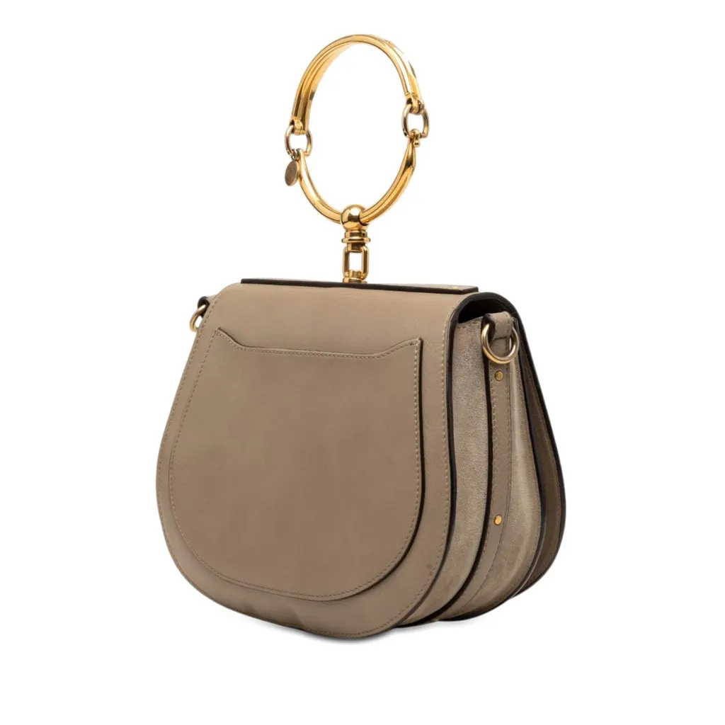 Chloé Medium Leather Nile Bracelet Satchel Brown Leather Very good - Back View