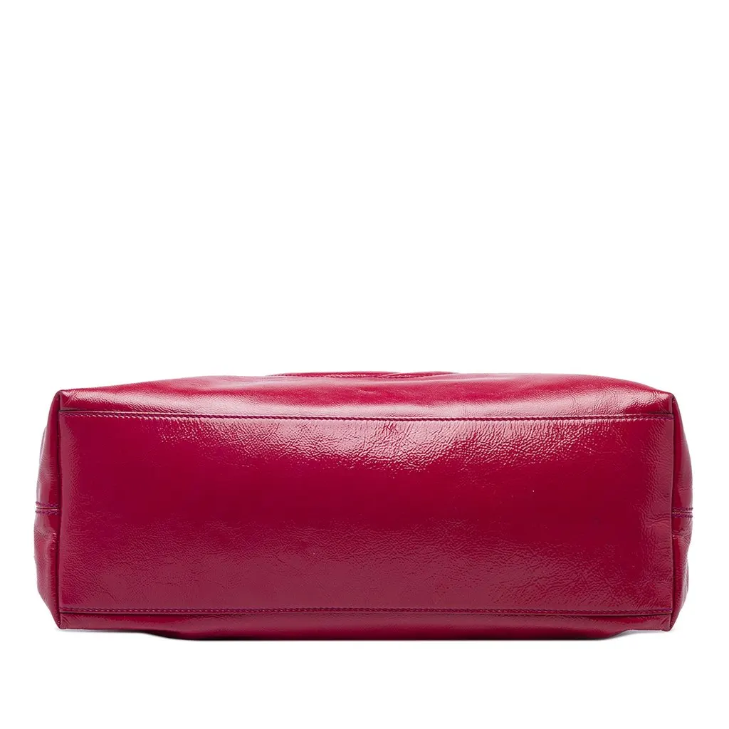 Gucci Medium Patent Soho Chain Tote Pink Leather Good - Inside View