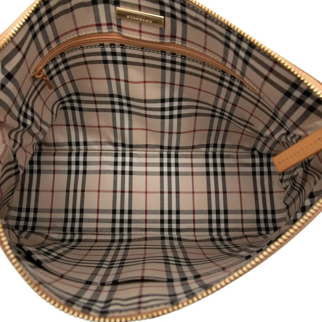 Burberry Leather Shoulder Bag Beige Leather Very good - Model View