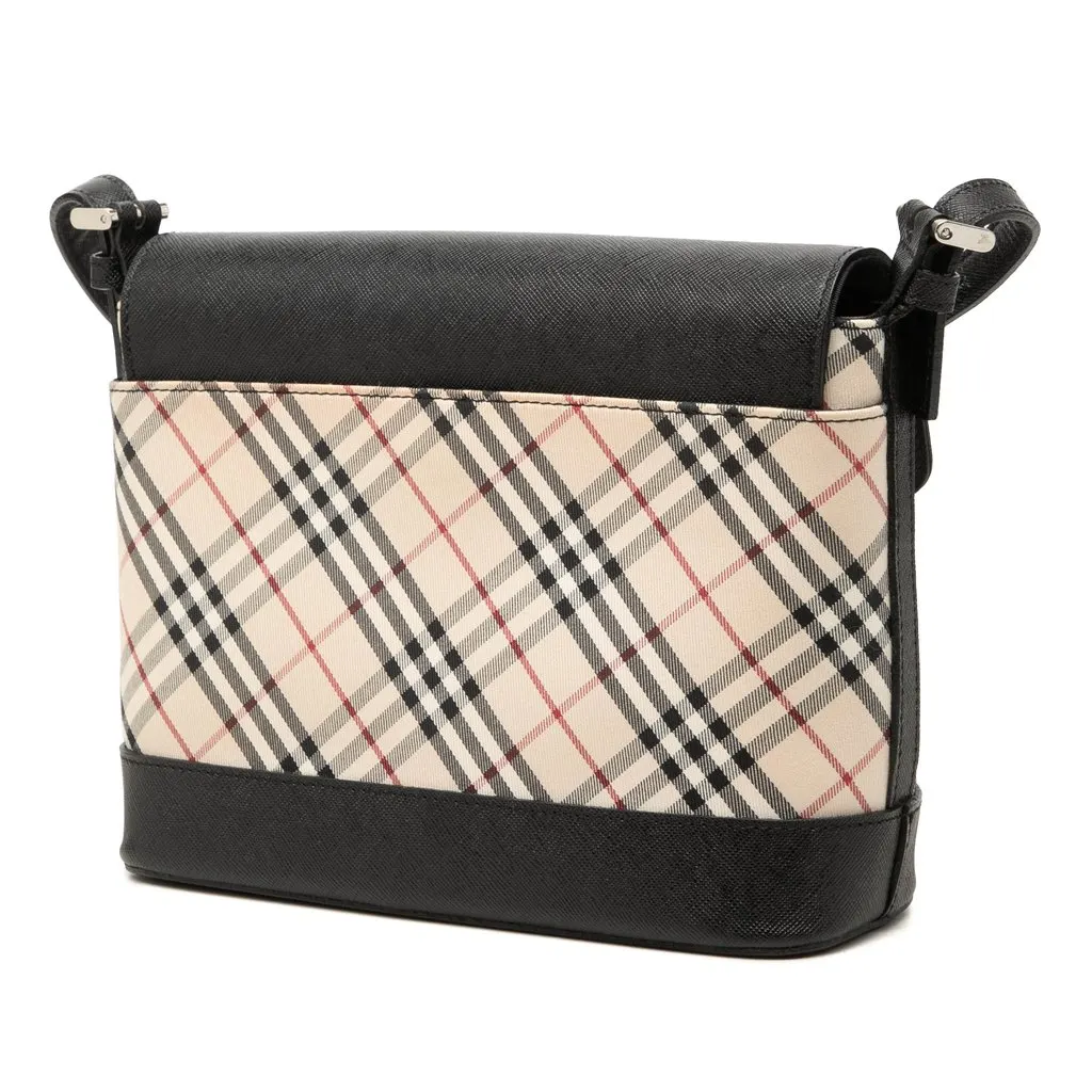 Burberry Nova Check Canvas Crossbody Beige Very good - Back View
