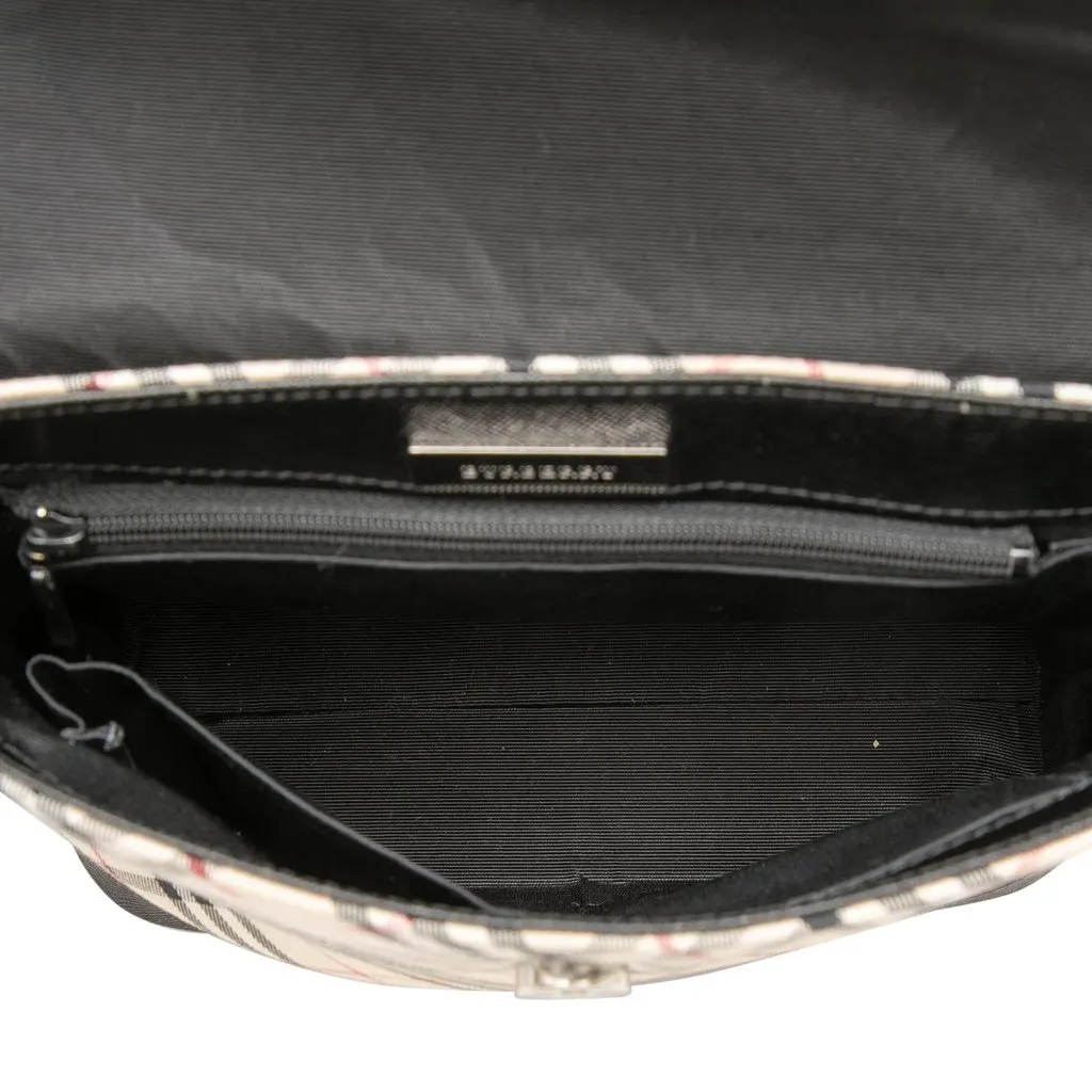 Burberry Nova Check Canvas Crossbody Beige Very good - Model View