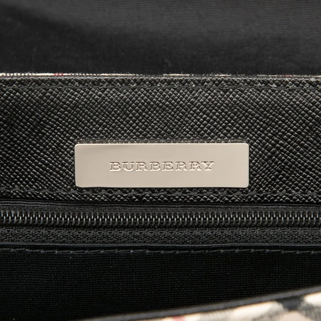 Burberry Nova Check Canvas Crossbody Beige Very good - Box View