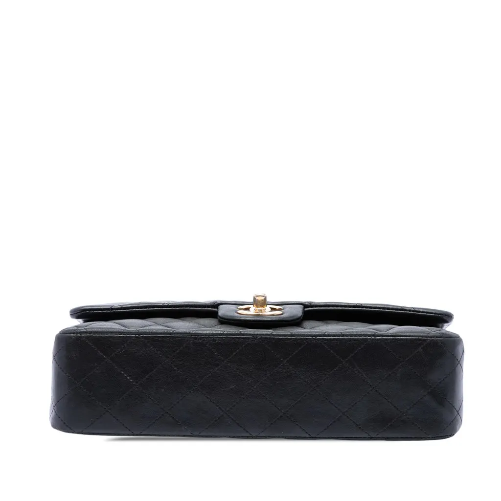Chanel Medium Classic Lambskin Double Flap Black Leather Very good - Inside View