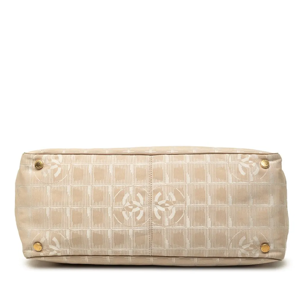 Chanel New Travel Line Nylon Tote Beige Polyamide Good - Inside View