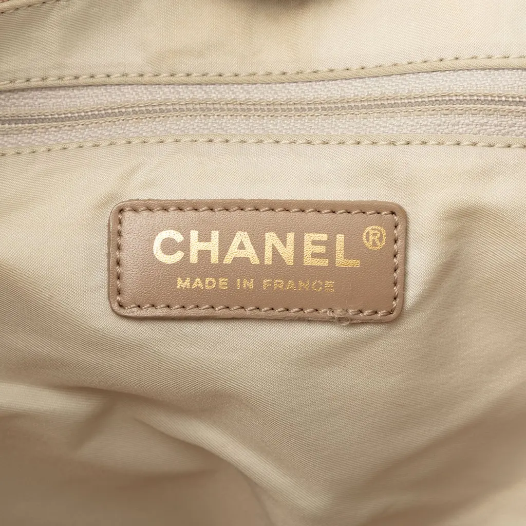 Chanel New Travel Line Nylon Tote Beige Polyamide Good - Box View