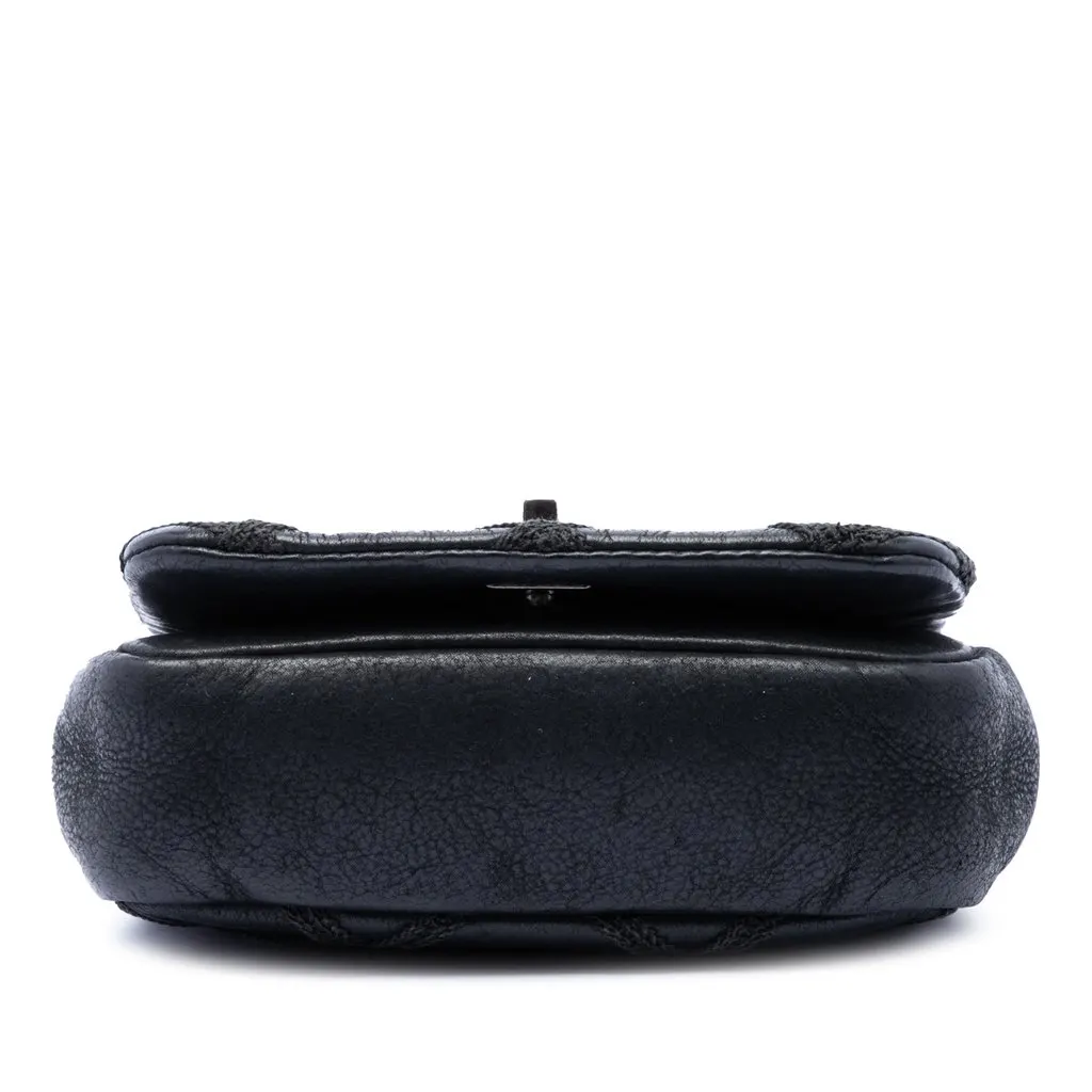 Chanel Mini CC Iridescent Calfskin Diamond Stitch Flap Black Leather Very good - Inside View