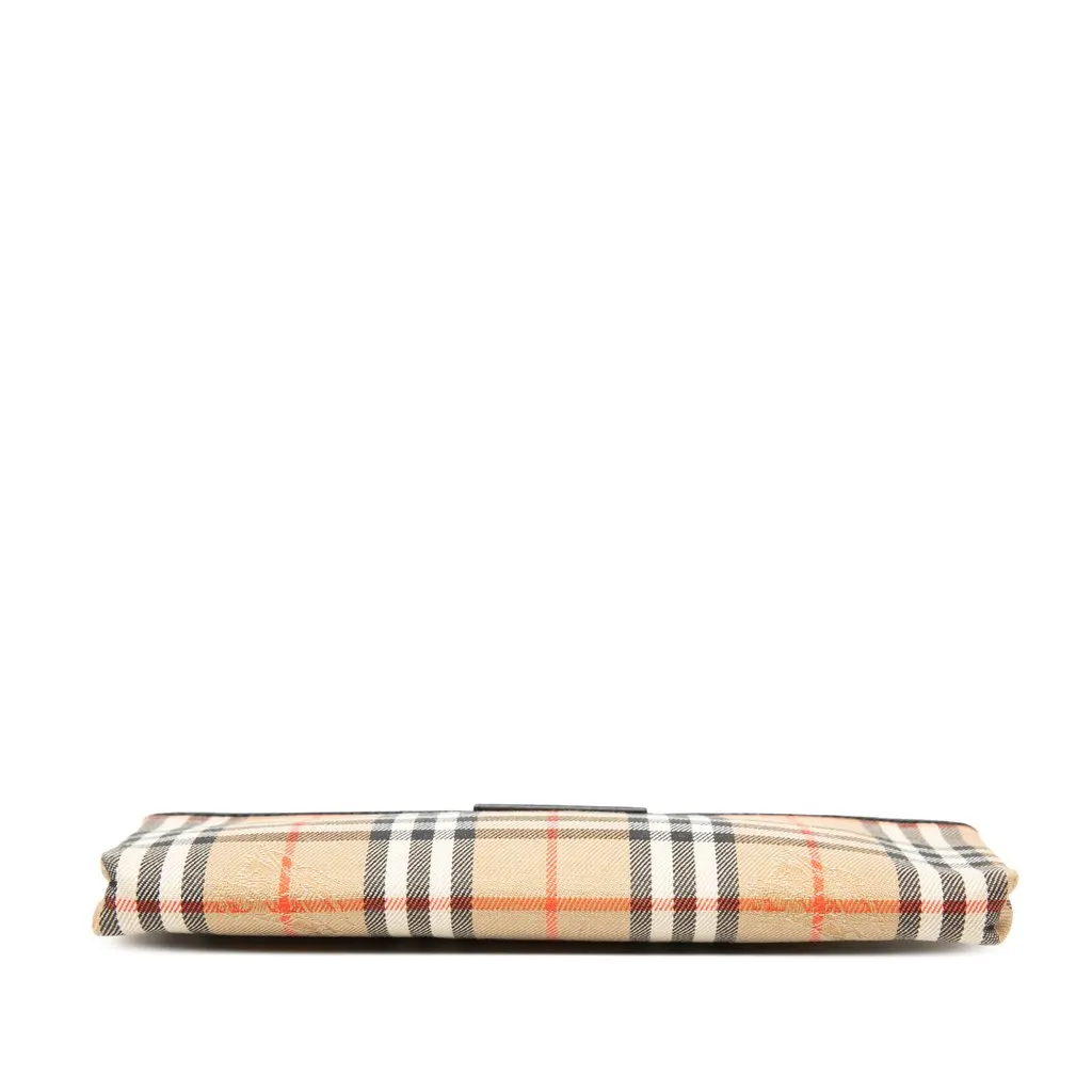 Burberry Haymarket Check Canvas Pencil Case Beige Very good - Inside View