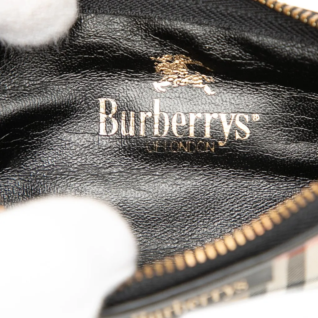 Burberry Haymarket Check Canvas Pencil Case Beige Very good - Box View