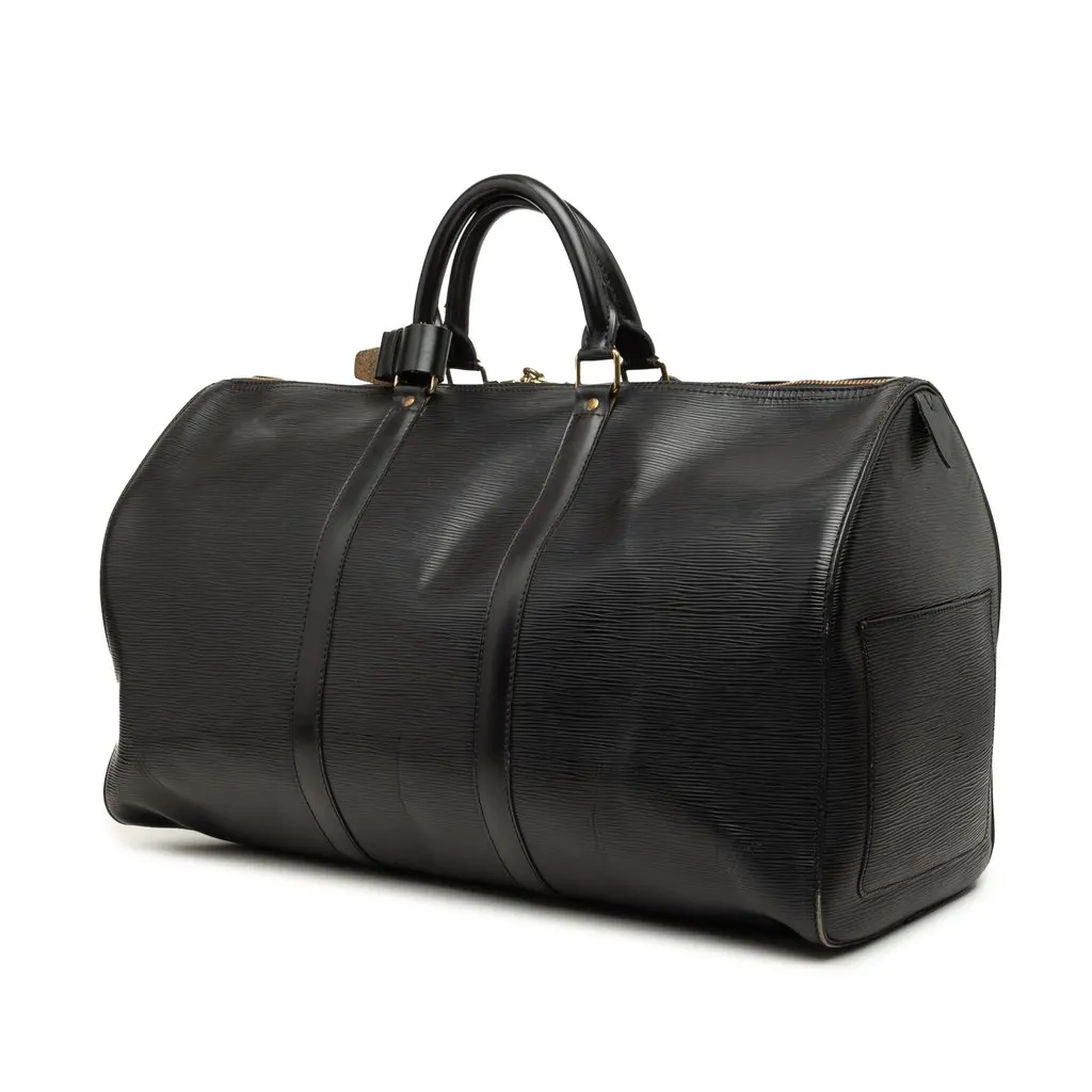 Louis Vuitton Epi Keepall 50 Black Leather Very good - Back View