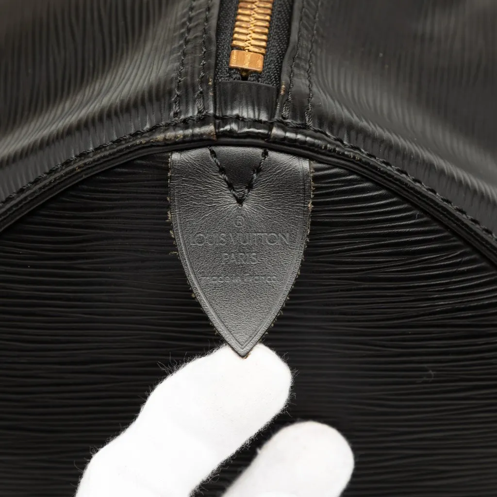 Louis Vuitton Epi Keepall 50 Black Leather Very good - Box View