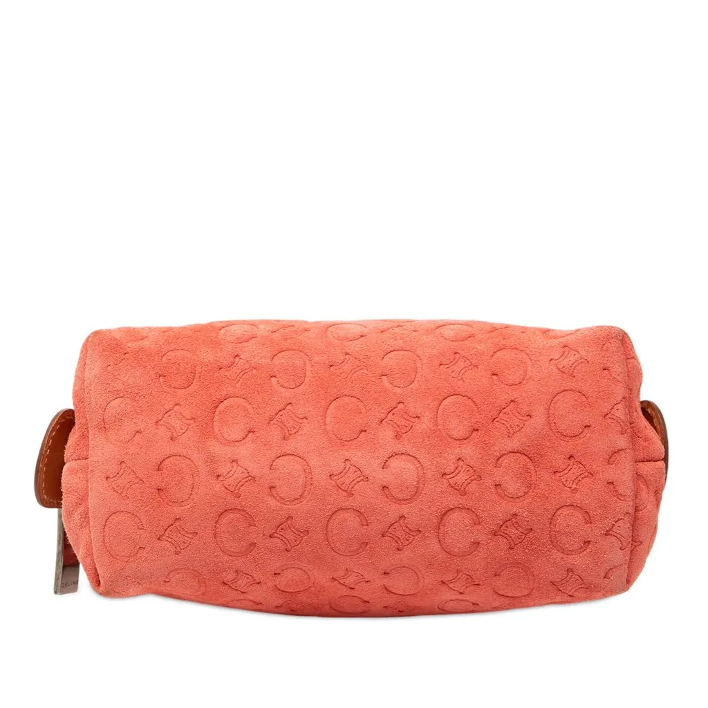 Celine C Macadam Suede Pouch Orange Leather Very good - Inside View
