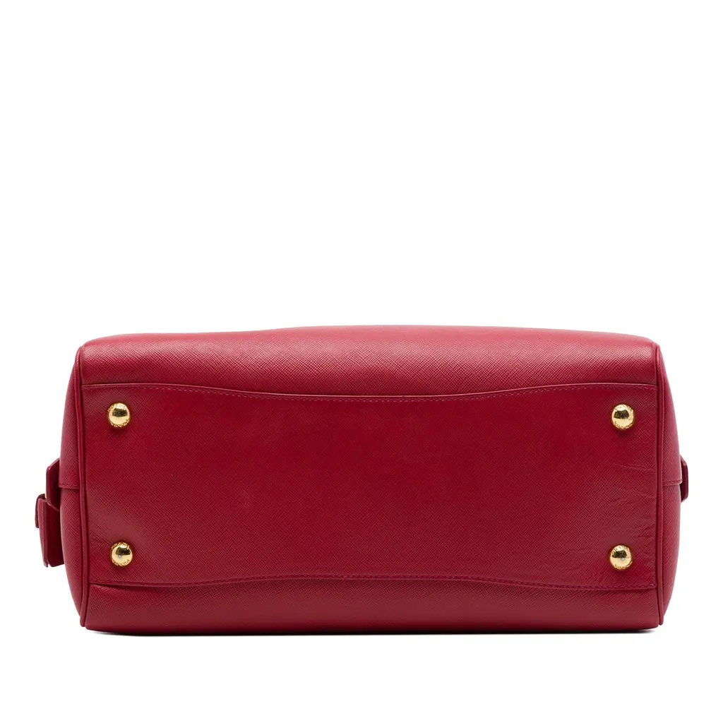 Prada Saffiano Lux Convertible Bowler Bag Red Leather Very good - Inside View
