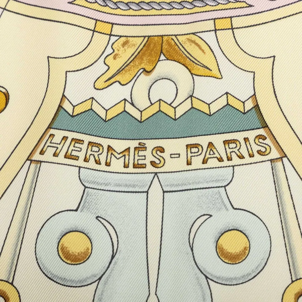 Hermès L Air Marin Silk Scarf 90 Pink Silk Very good - Box View