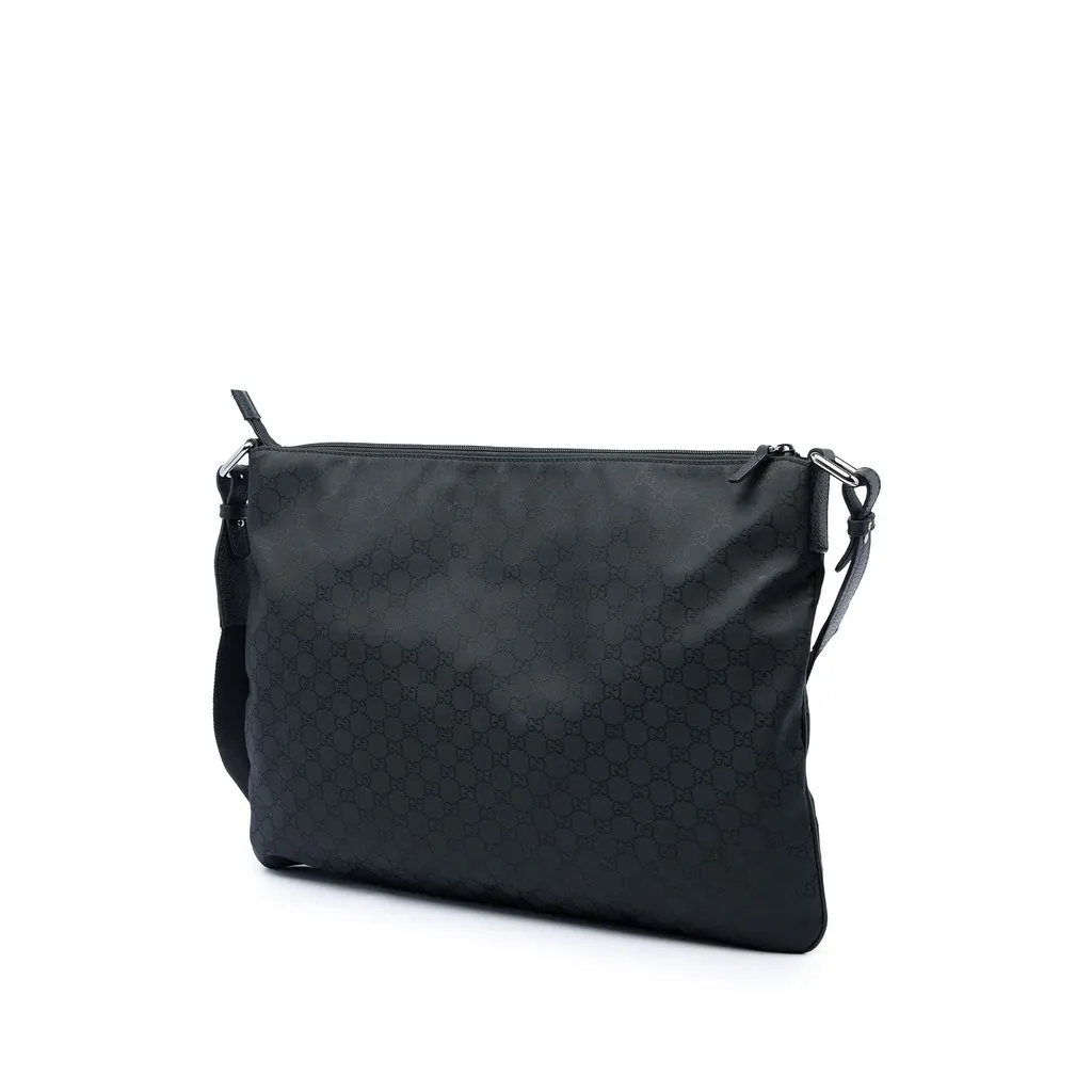Gucci GG Nylon Crossbody Black Polyamide Very good - Back View
