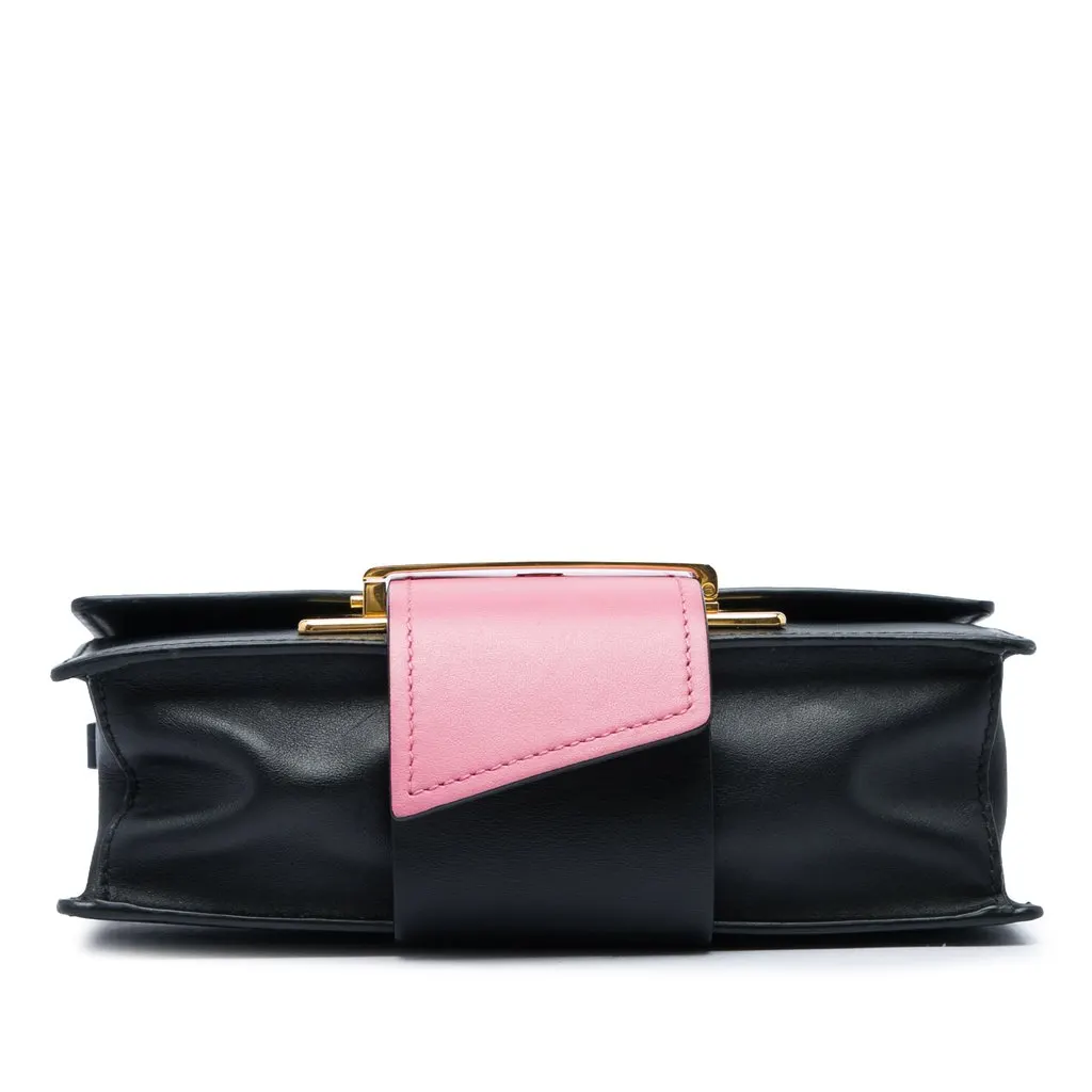 Prada Tricolor City Calf Ribbon Crossbody Black Leather Very good - Inside View